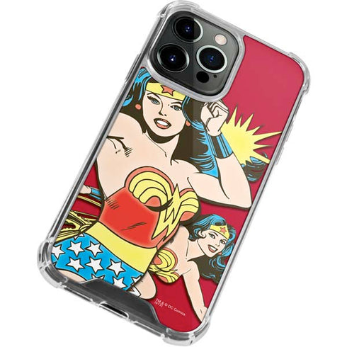 DC Comics Wonder Woman Vintage Action pose iPhone 13 Pro Max Clear Case